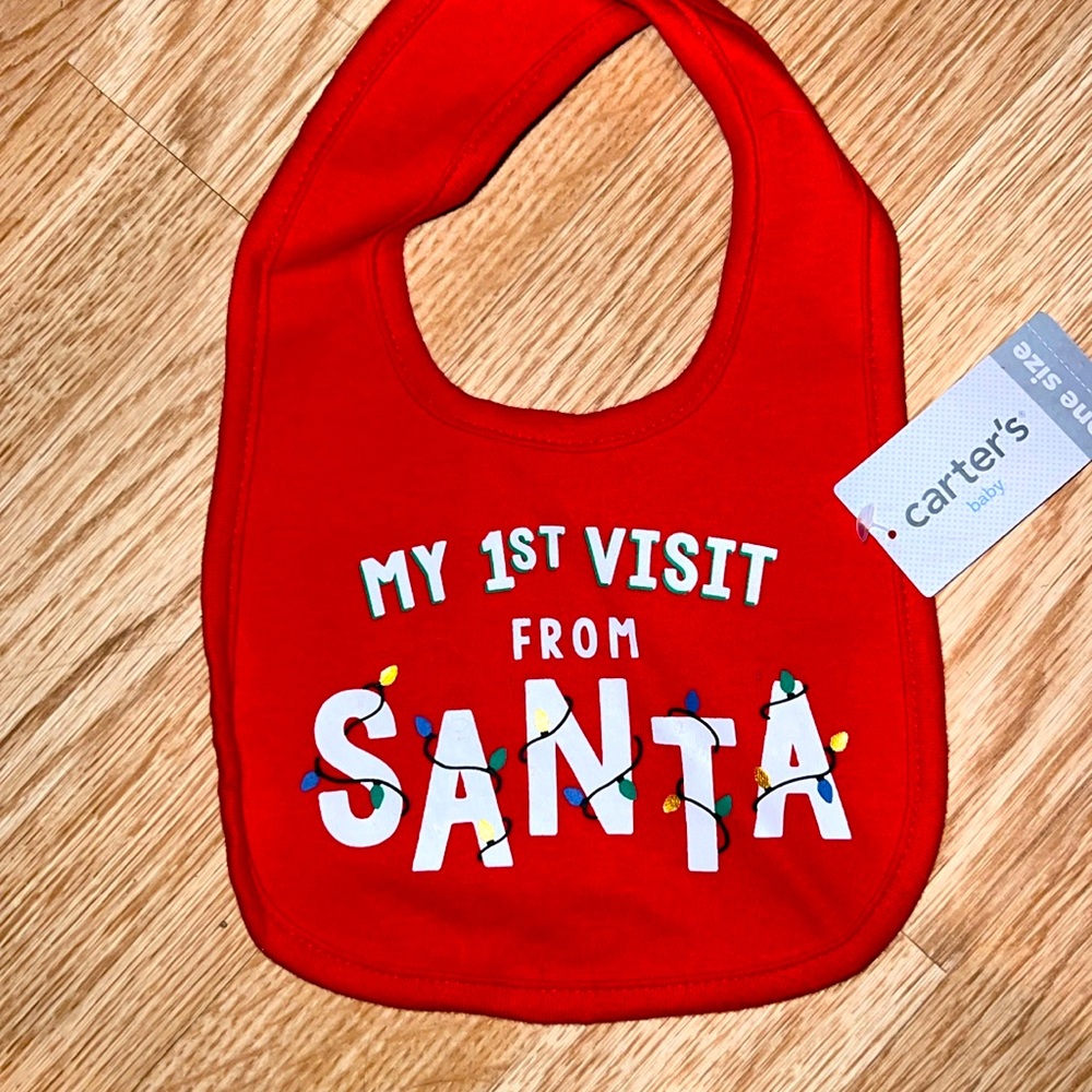 Brand New Carters My First Visit From Santa Bib